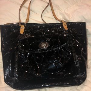 Coach Patent Leather large Tote Bag